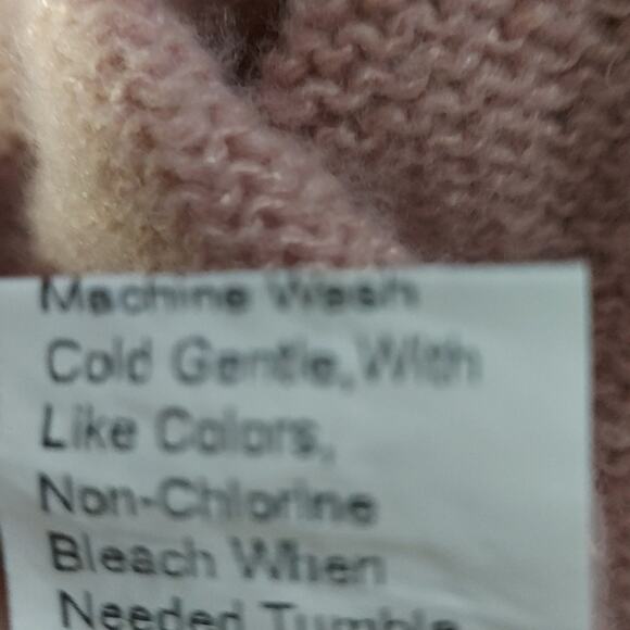 SHEIN Pink Open Front Cropped Cardigan L Casual Classic Preppy Winter Barbiecore - Picture 9 of 9